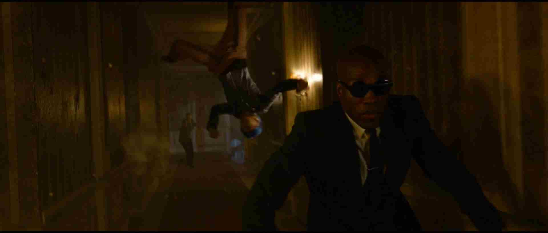 Matrix 4 Corridor Shooting Scene with Morpheus and Bugs